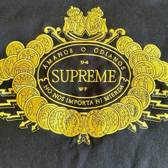 Supreme Love or Hate Hooded Sweatshirt in Black Like New - Picture 10 of 14